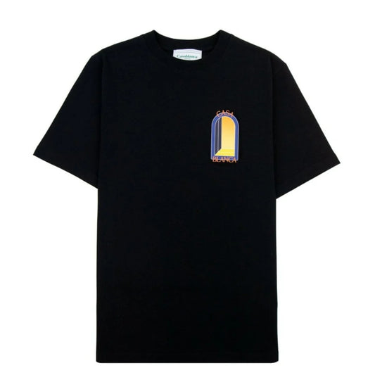 Casablanca Tennis Club Mirror Black T-Shirt