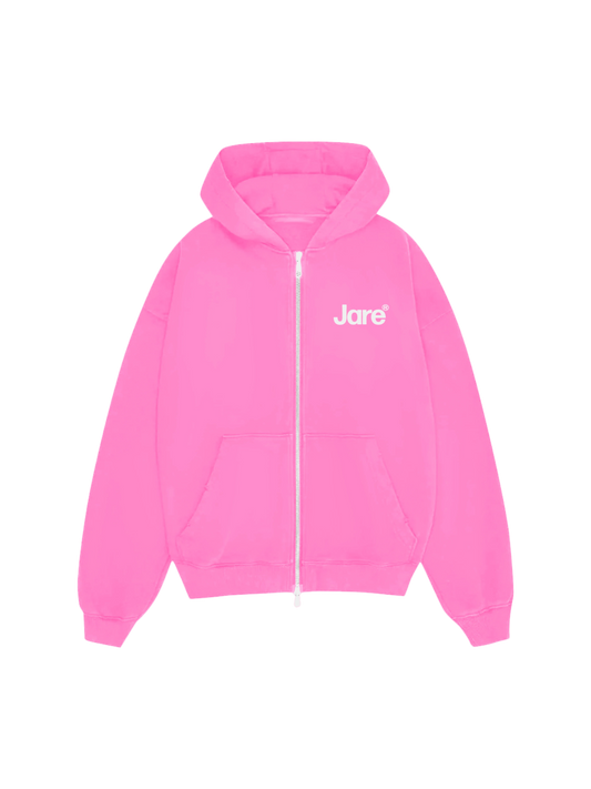 Jare Pink Zip Up Hoodie