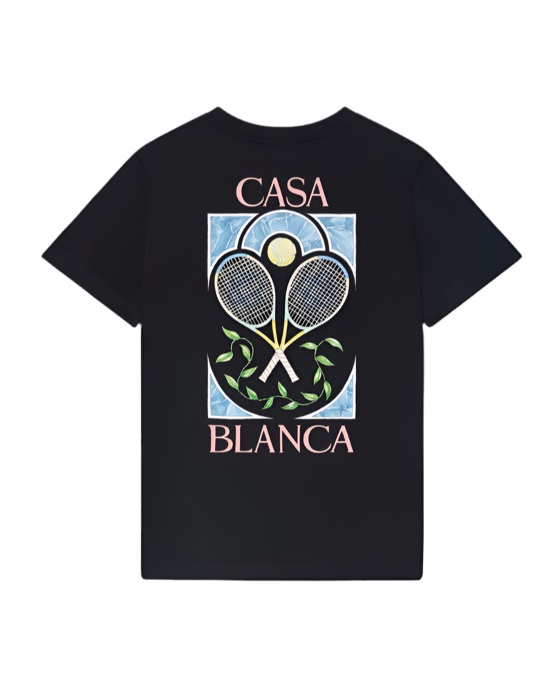 Casablanca Tennis Club Pastel Black T-Shirt